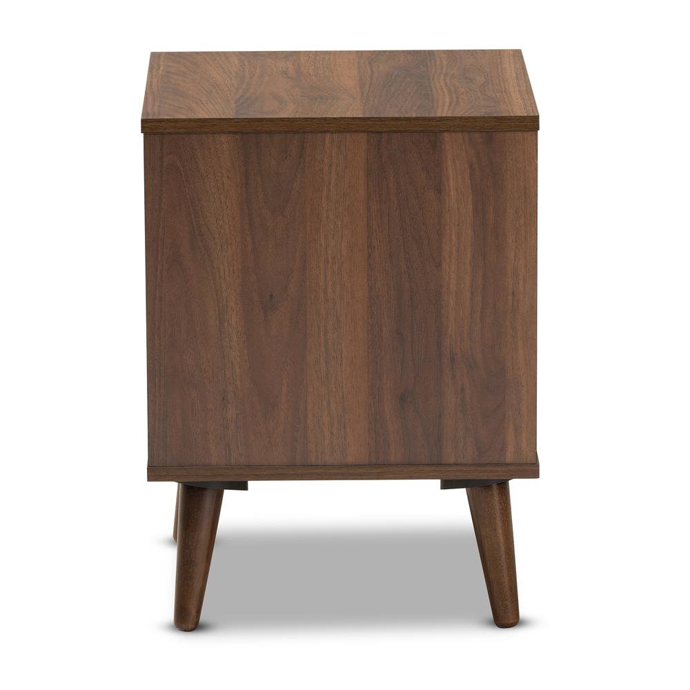 Baxton Studio Sami Mid-Century Modern Walnut Finished Wood End Table