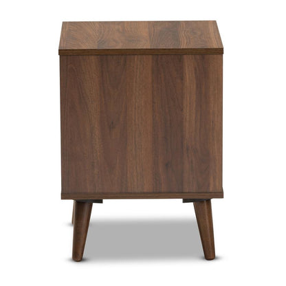 Baxton Studio Sami Mid-Century Modern Walnut Finished Wood End Table