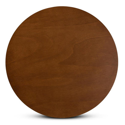 Grey Fabric Upholstered and Walnut Brown Finished Wood 5-Piece Dining Set
