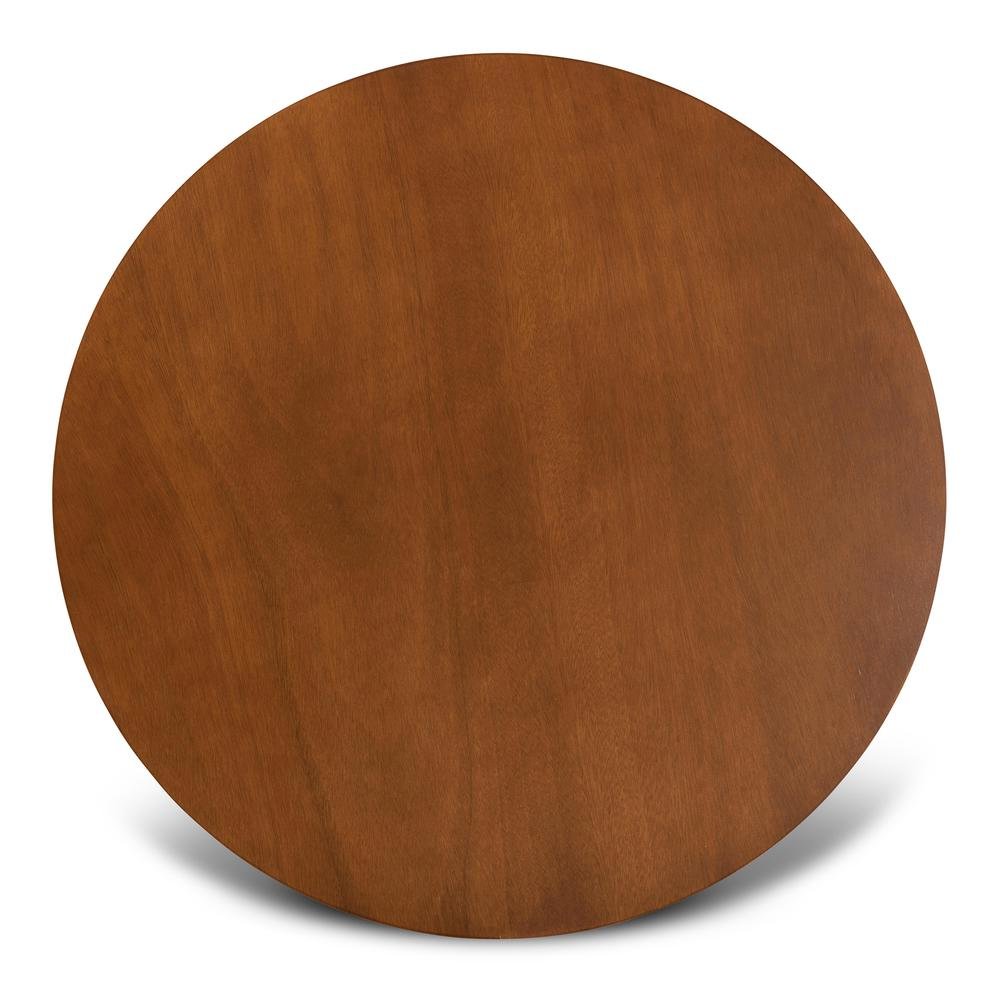 Grey Fabric Upholstered and Walnut Brown Finished Wood 5-Piece Dining Set