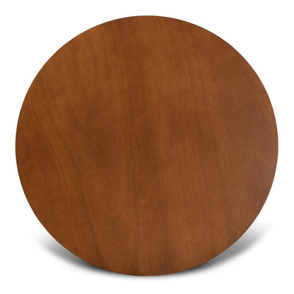 Grey Fabric Upholstered and Walnut Brown Finished Wood 5-Piece Dining Set