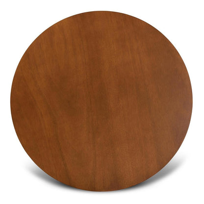 Grey Fabric Upholstered and Walnut Brown Finished Wood 5-Piece Dining Set
