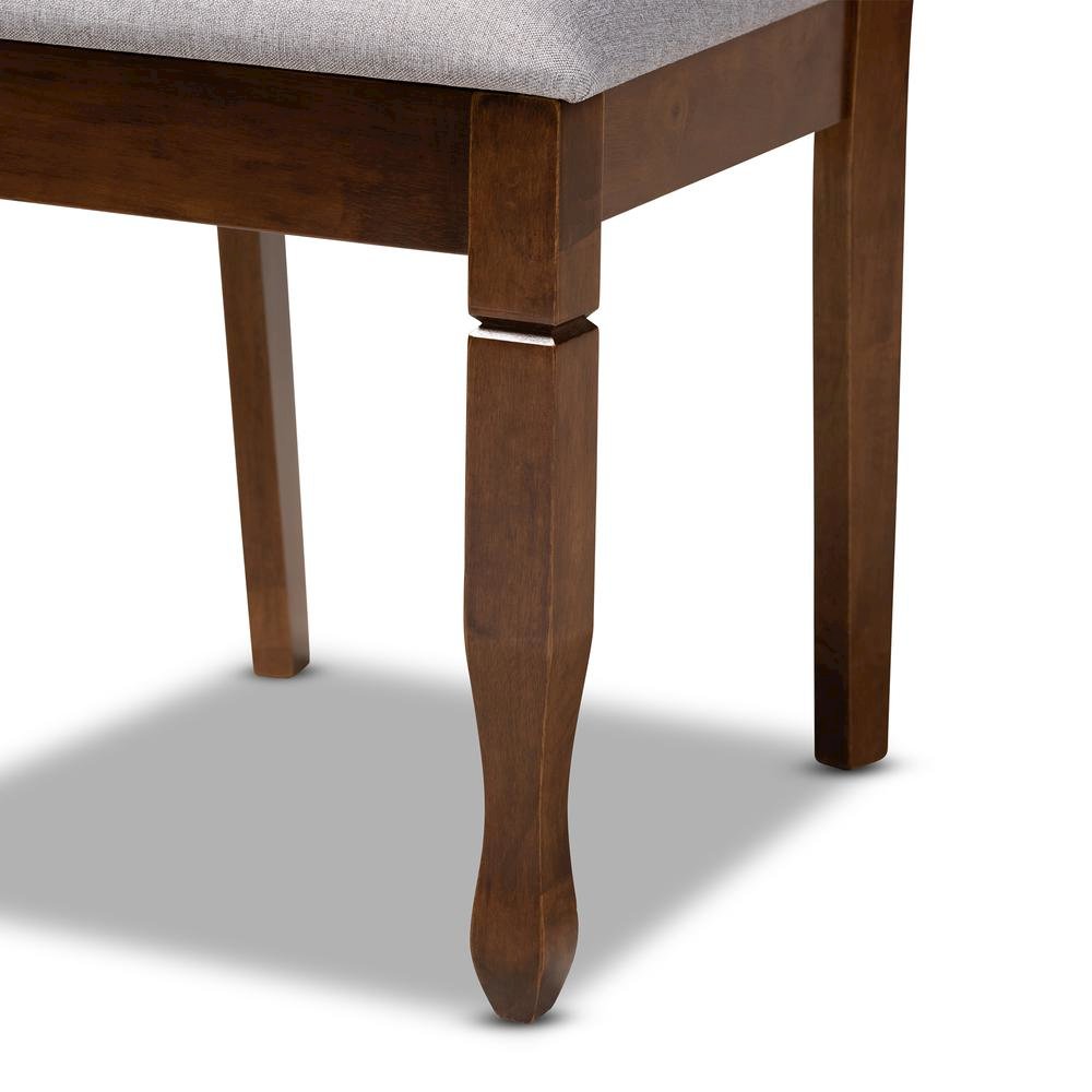 Walnut Brown Finished Wood 4-Piece Dining Chair Set Set