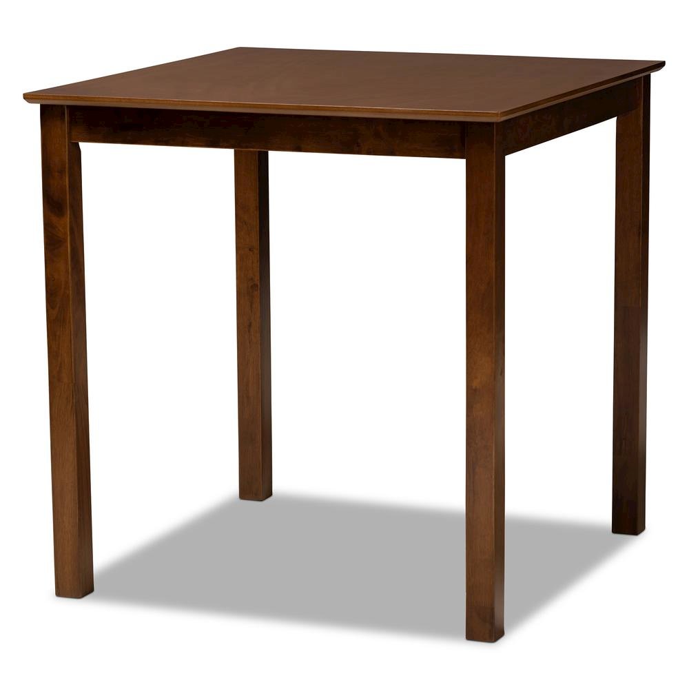 Grey Fabric Upholstered Walnut Brown Finished 5-Piece Wood Pub Set