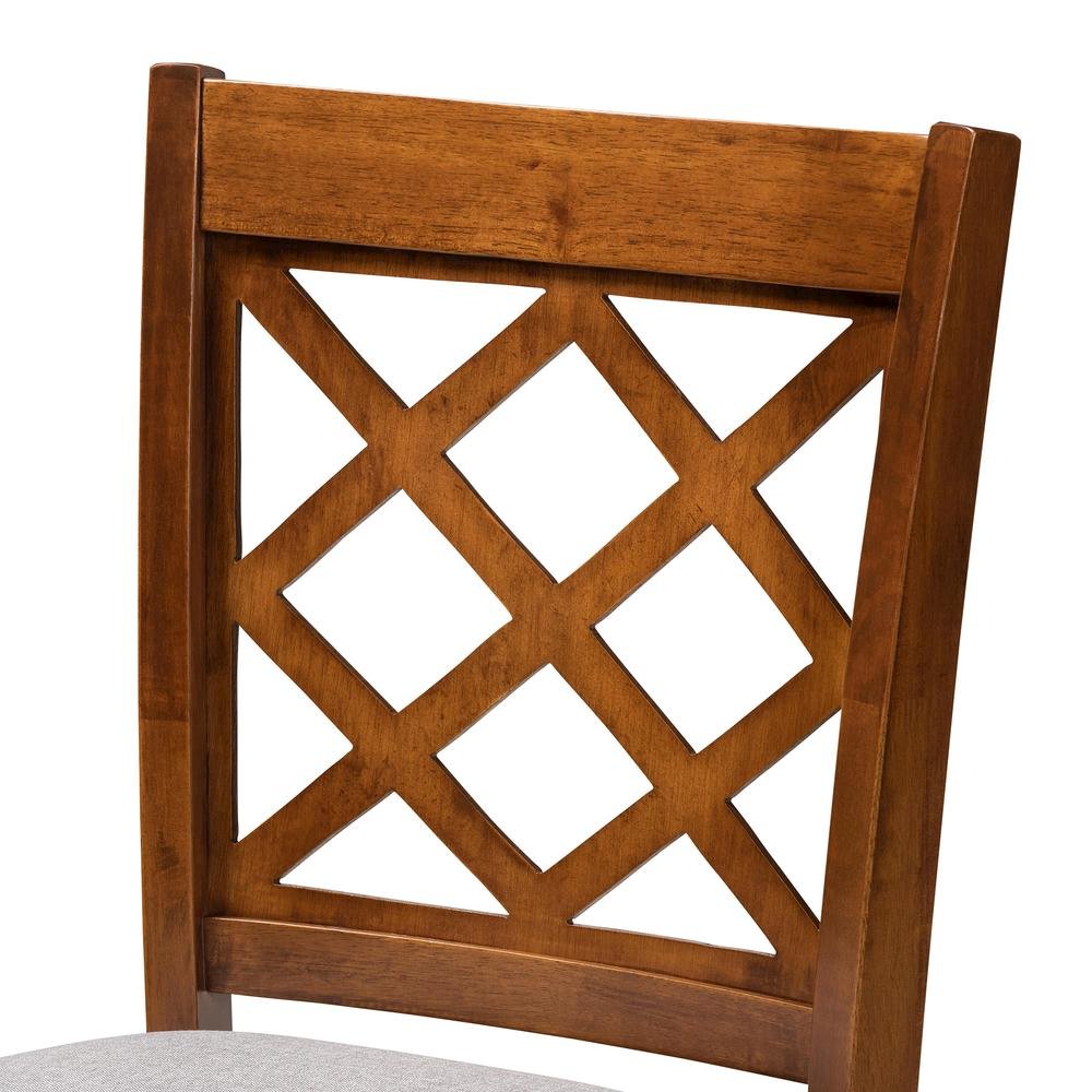 Walnut Brown Finished Wood 2-Piece Counter Height Pub Chair Set