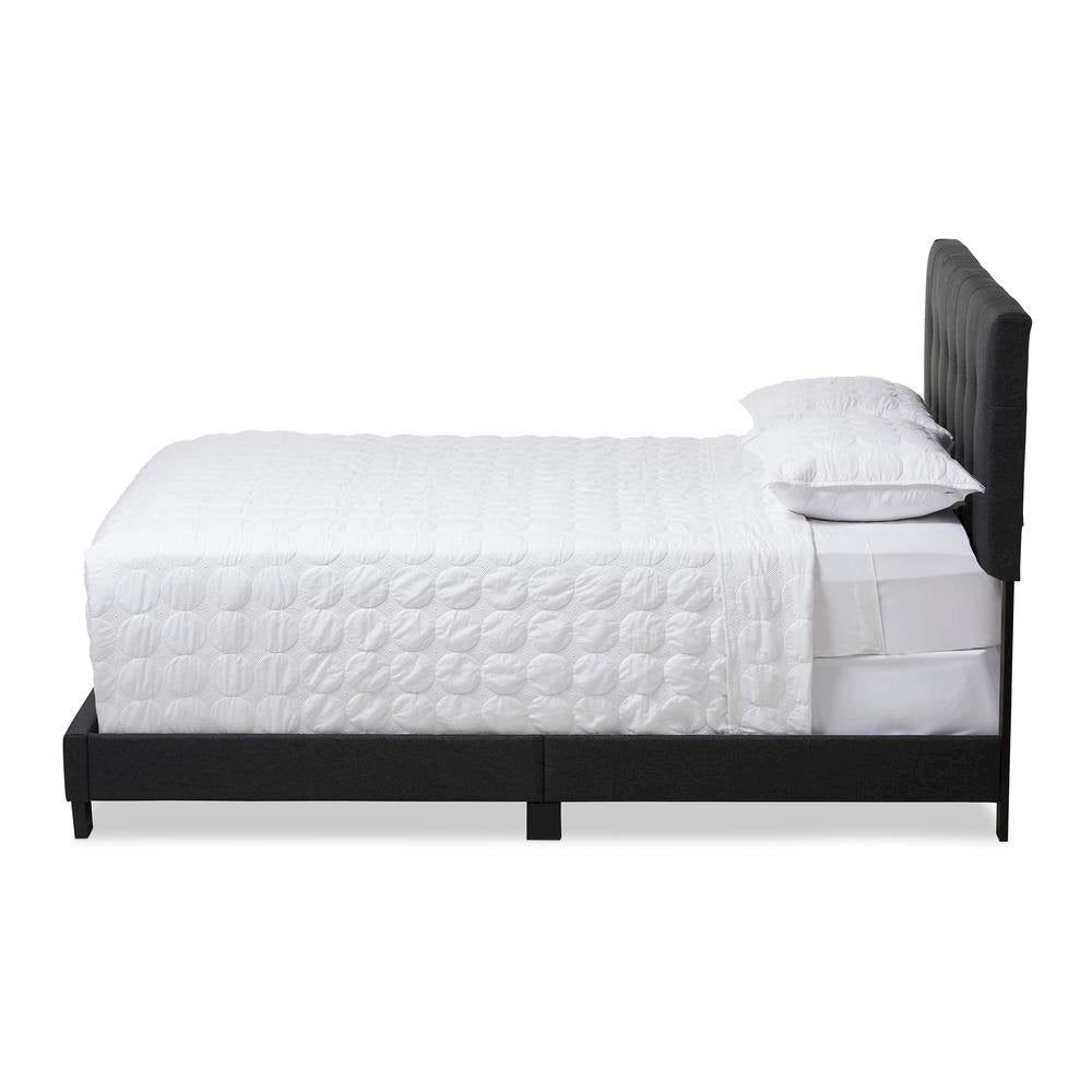 Brookfield Modern and Contemporary Charcoal Grey Fabric Full Size Bed