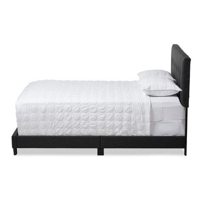 Brookfield Modern and Contemporary Charcoal Grey Fabric Full Size Bed