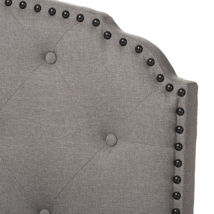 Lexi Modern and Contemporary Light Grey Fabric Upholstered Queen Size Bed