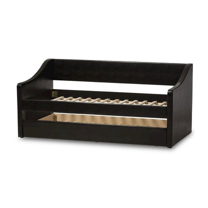 Barnstorm Modern and Contemporary Black Faux Leather Upholstered Daybed