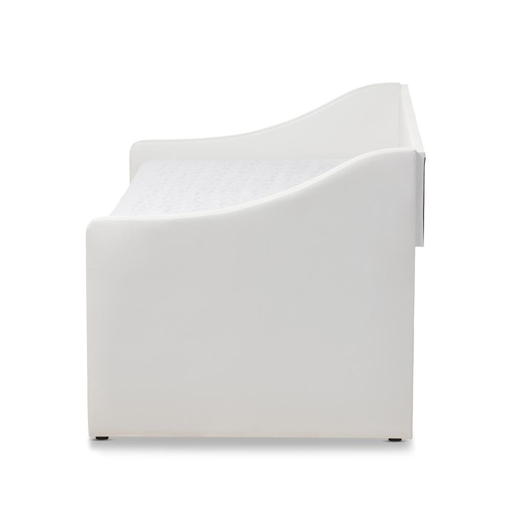 Barnstorm Modern and Contemporary White Faux Leather Upholstered Daybed