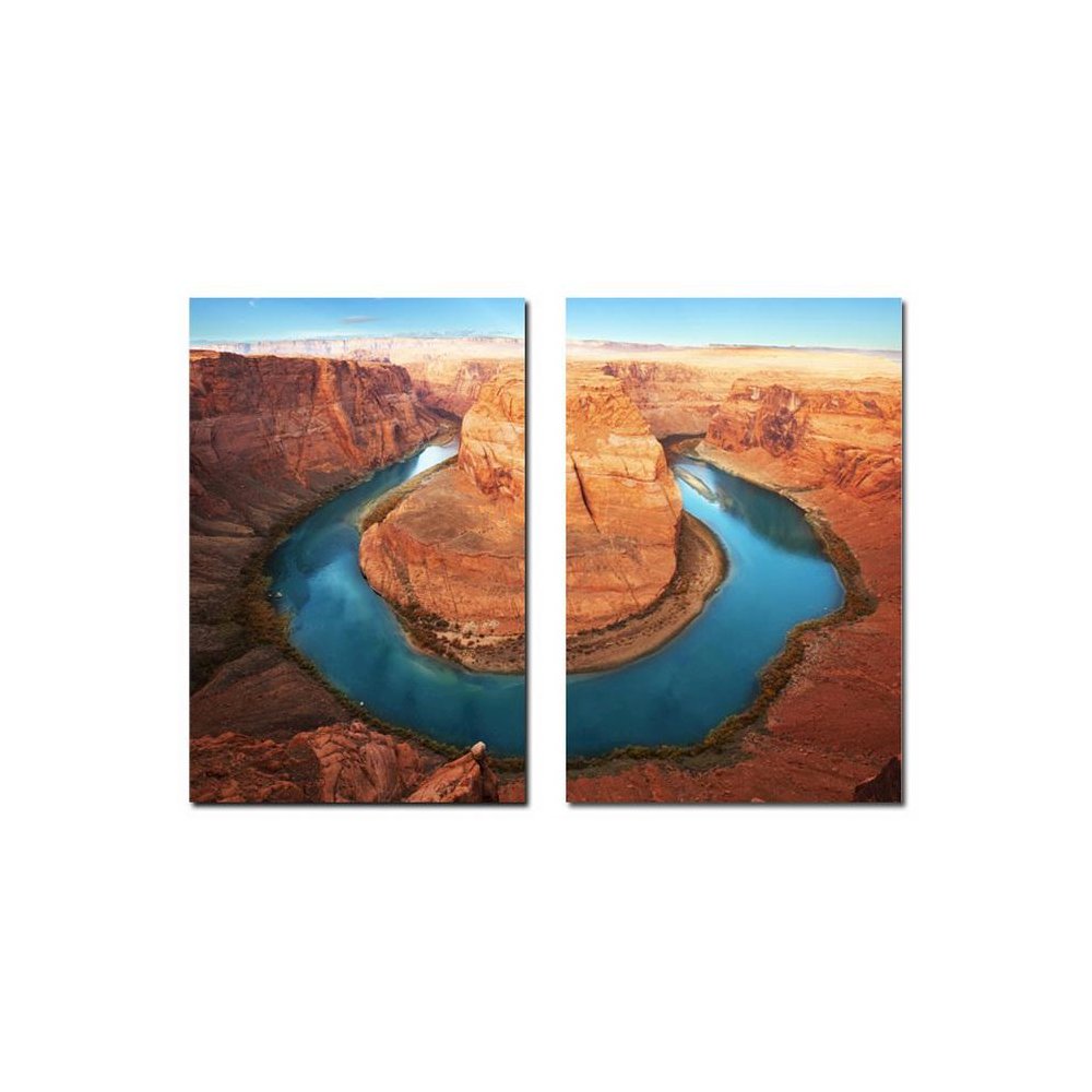 Wraparound Waterway #1 Mounted Photography Print Diptych Multi