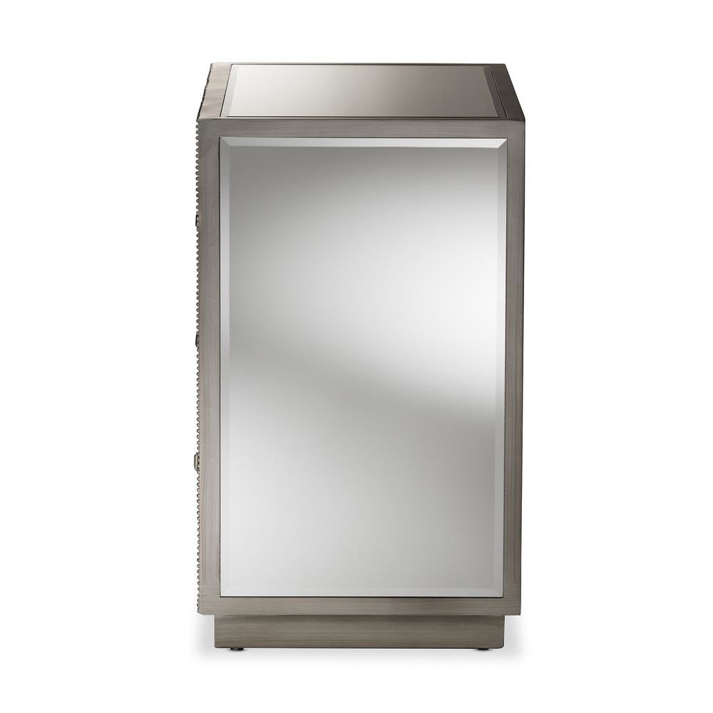 Baxton Studio Edeline Hollywood Regency Glamour Style Mirrored 3-Drawer Cabinet