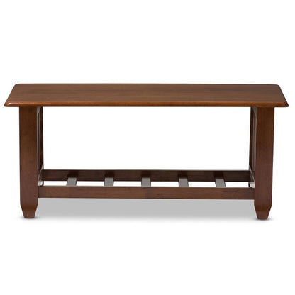 Cherry Finished Brown Wood Living Room Occasional Coffee Table