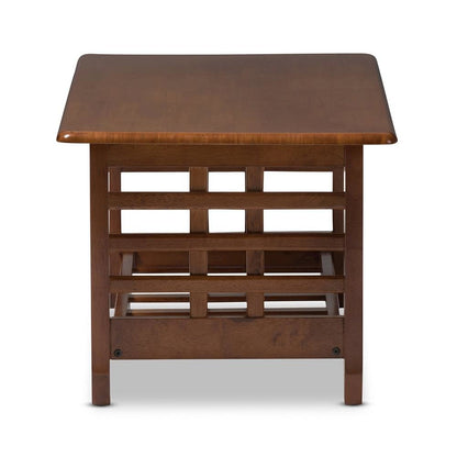 Cherry Finished Brown Wood Living Room Occasional Coffee Table