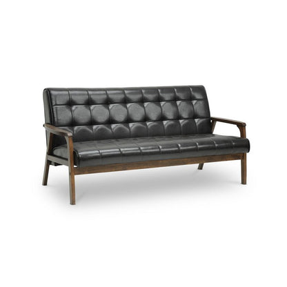 Baxton Studio Mid-Century Masterpieces 3PC Sofa Set-Brown