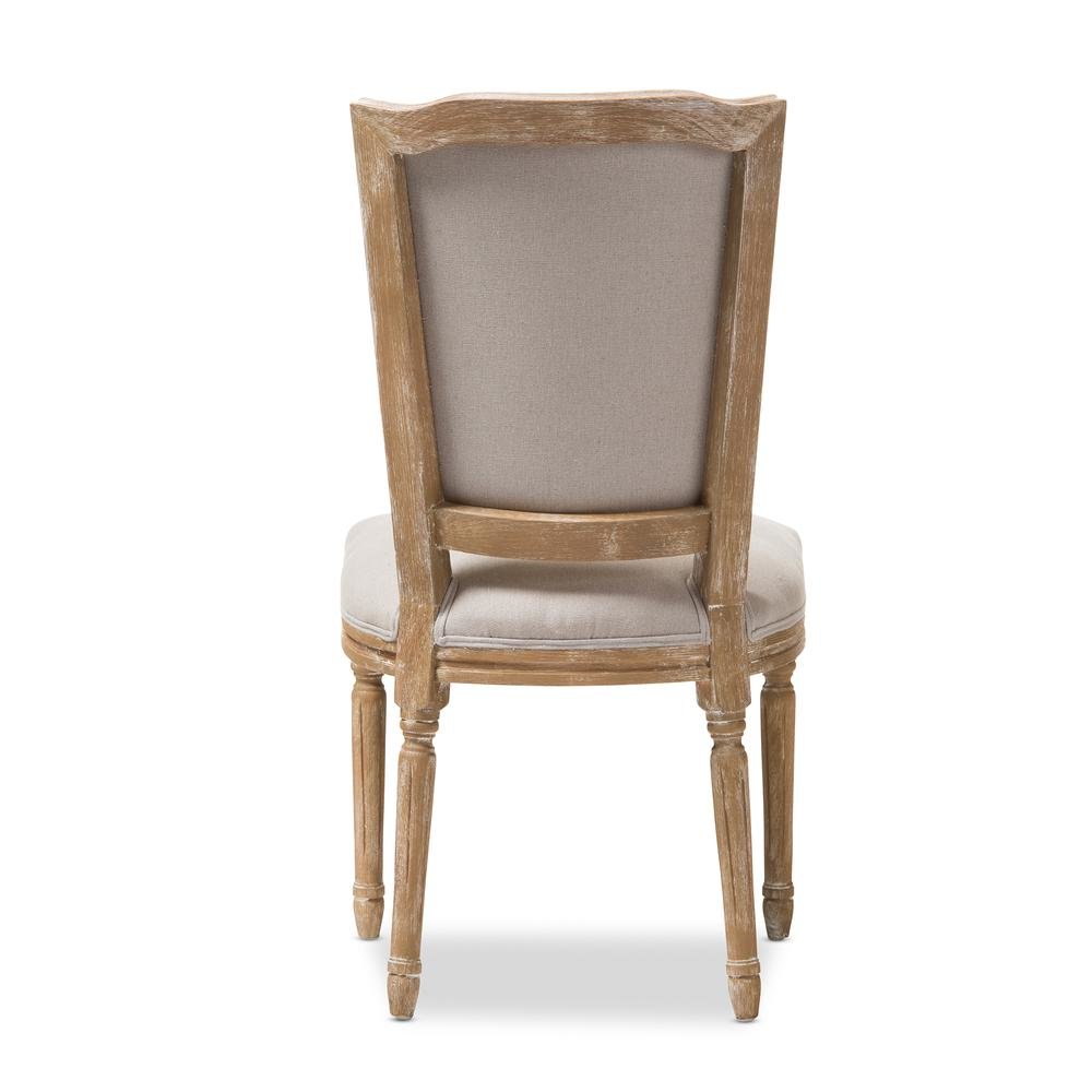 Beige Fabric Upholstered Dining Side Chair