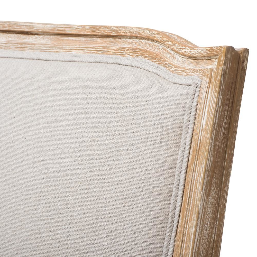 Beige Fabric Upholstered Dining Side Chair
