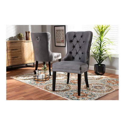 Espresso Finished 2-Piece Wood Dining Chair Set Set