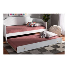 Alya Classic Traditional Farmhouse White Finished Wood Twin Size Trundle
