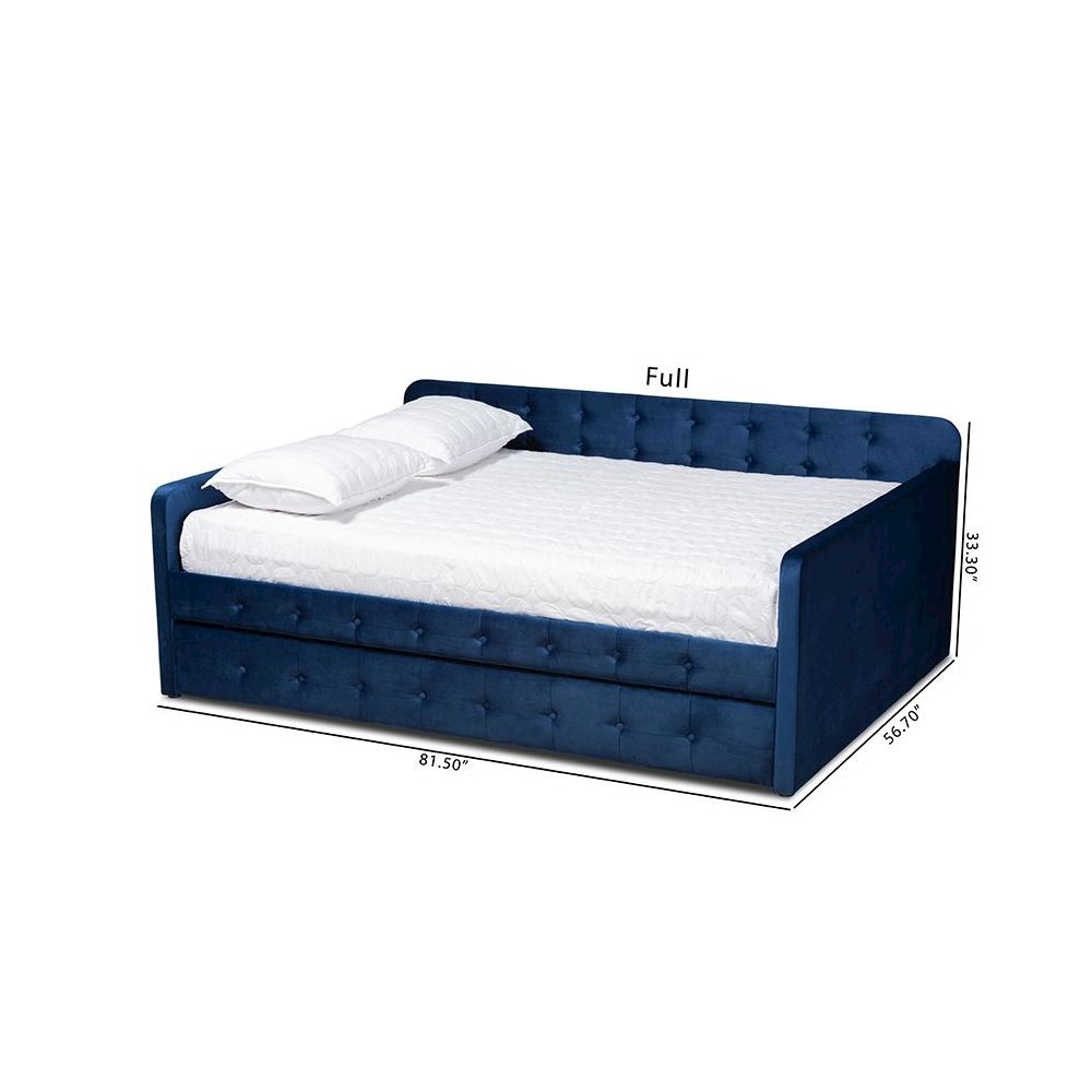 Button Tufted Queen Size Daybed with Trundle