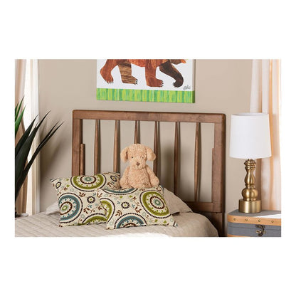 Valin Modern and Contemporary Ash Walnut Finished Wood Twin Size Headboard