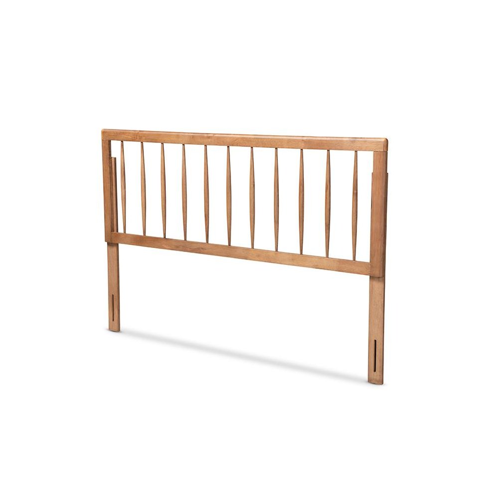 Valin Modern and Contemporary Ash Walnut Finished Wood Queen Size Headboard