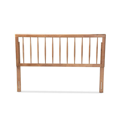 Valin Modern and Contemporary Ash Walnut Finished Wood Queen Size Headboard