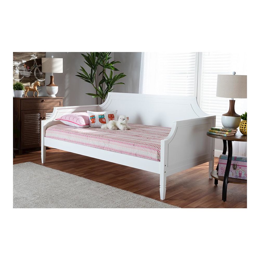 Mariana Classic and Traditional White Finished Wood Full Size Daybed