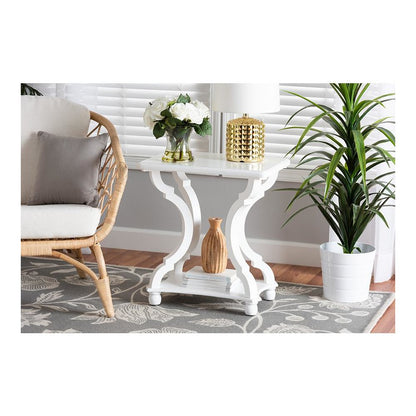 Baxton Studio Cianna Classic and Traditional White Wood End Table