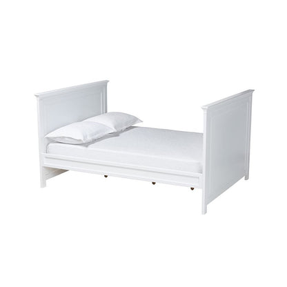 Baxton Studio Ceri Classic and Traditional White Finished Wood Full Size Daybed