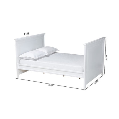 Baxton Studio Ceri Classic and Traditional White Finished Wood Full Size Daybed