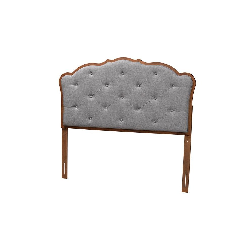 Walnut Brown Finished Wood Queen Size Headboard