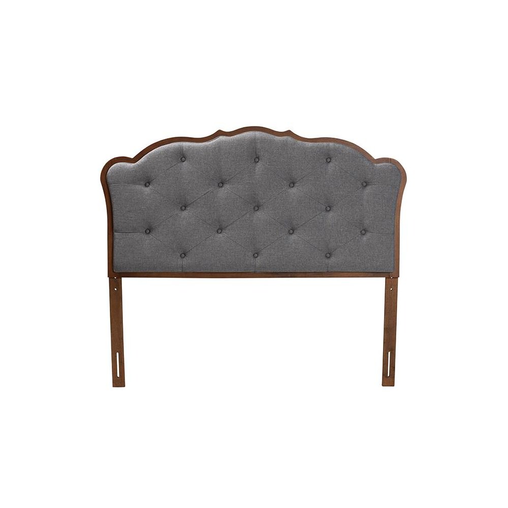 Walnut Brown Finished Wood Queen Size Headboard