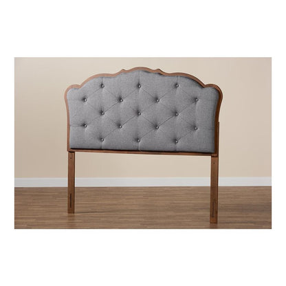 Walnut Brown Finished Wood Queen Size Headboard