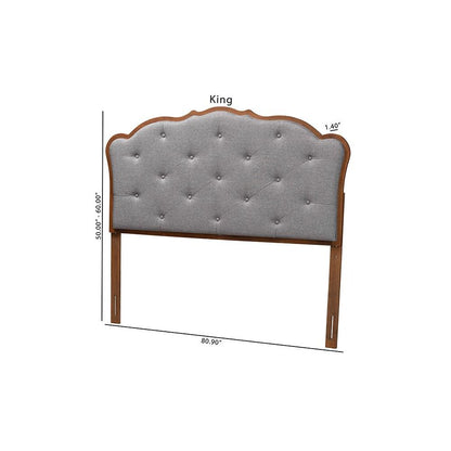 Walnut Brown Finished Wood Queen Size Headboard