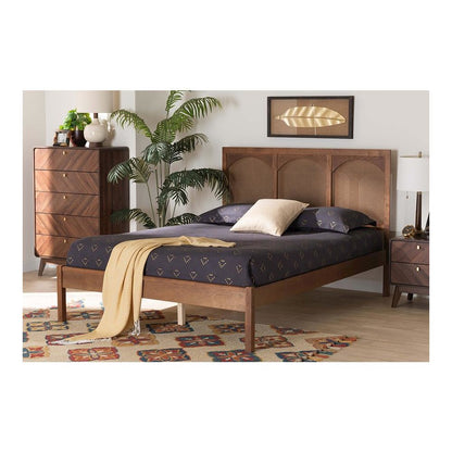 Rattan Queen Size Platform Bed