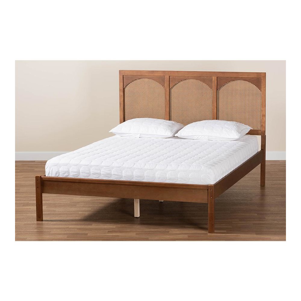 Rattan King Size Platform Bed