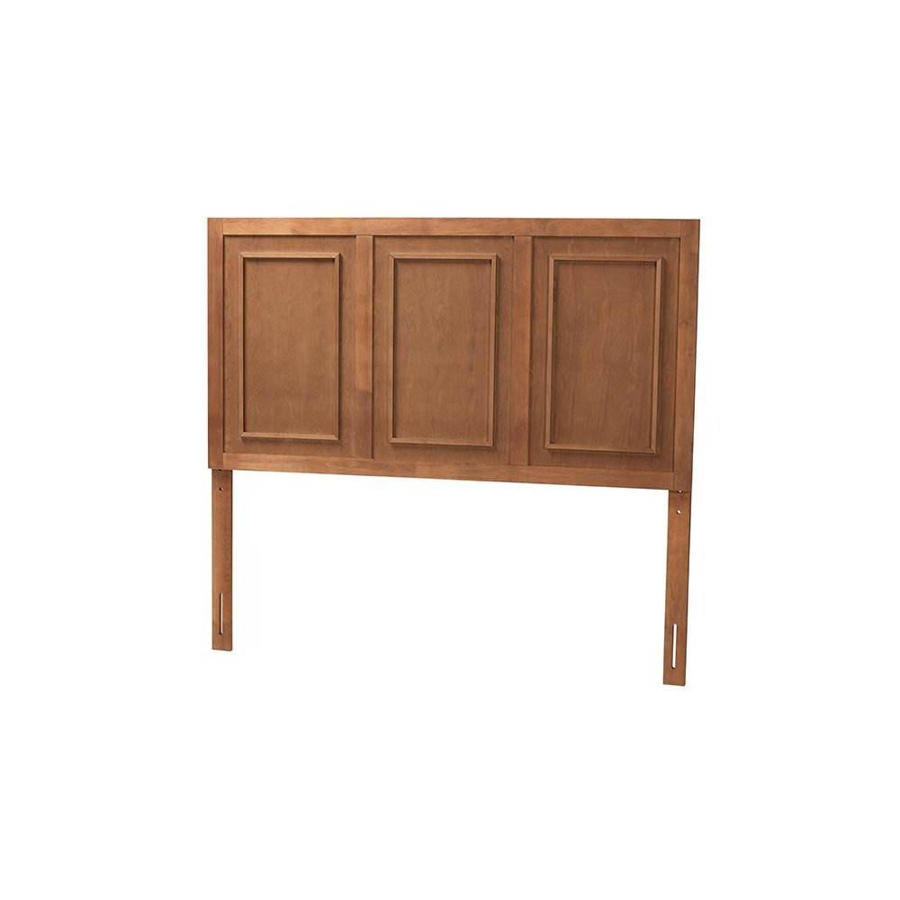 Giordano Classic and Traditional Ash Walnut Finished Wood Queen Size Headboard