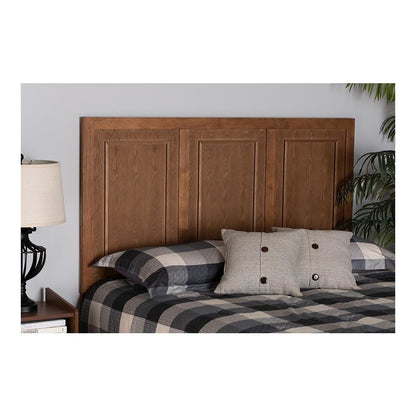 Giordano Classic and Traditional Ash Walnut Finished Wood Full Size Headboard
