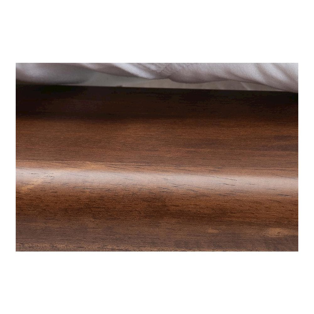 Alivia Mid-Century Modern Walnut Brown Finished Wood Queen Size Bed Frame