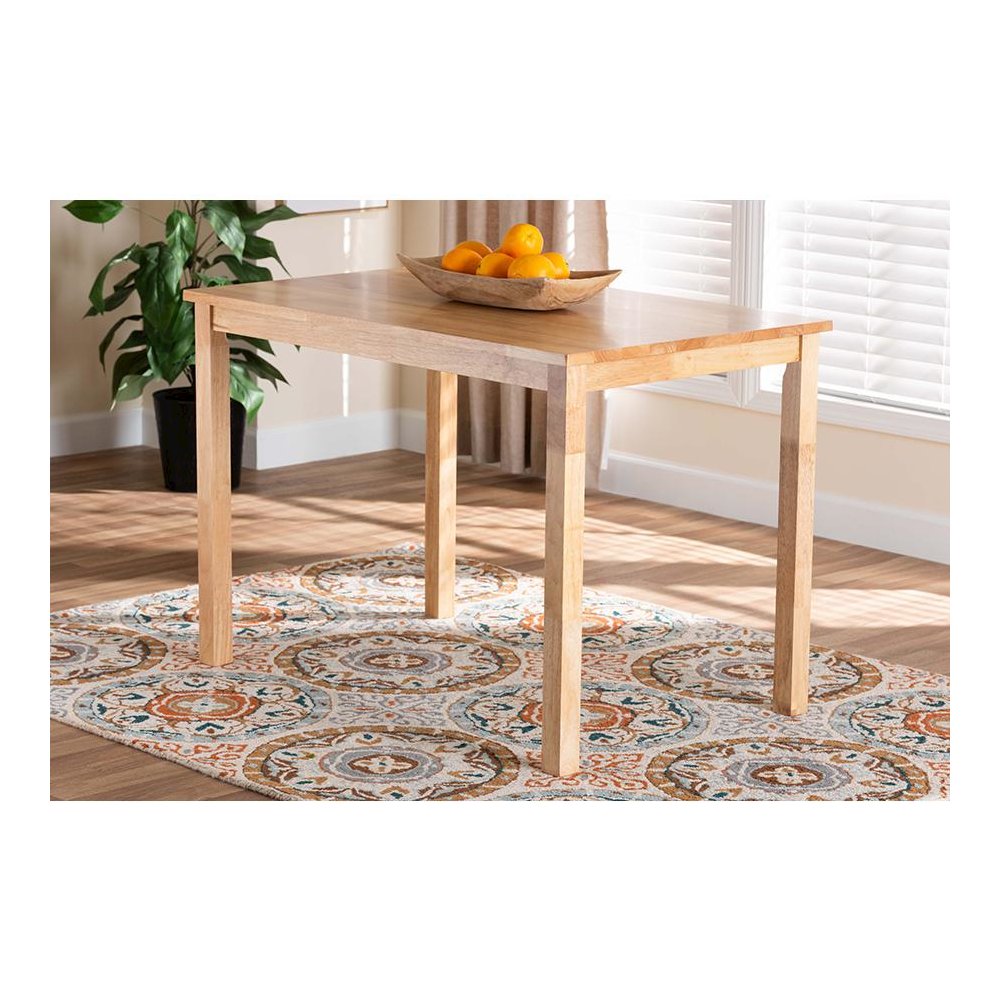 Baxton Studio Eveline Modern Natural Brown Finished Wood 43-Inch Dining Table
