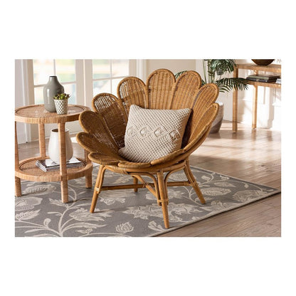 Blossom Bohemian Honey Rattan Accent Flower Chair