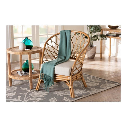Emmeline Bohemian Honey Rattan Accent Chair