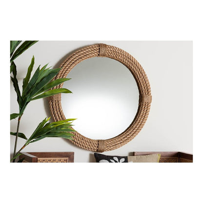 Manila Bohemian Woven Rope Accent Wall Mirror