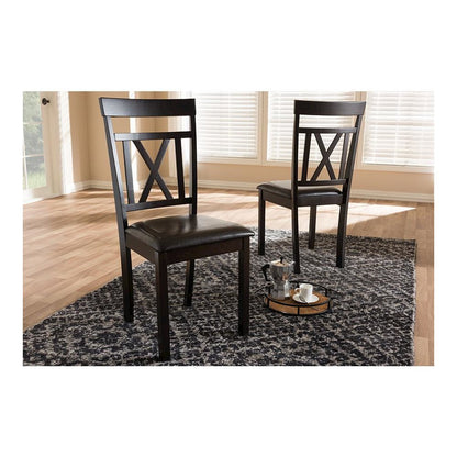 Leather Upholstered Dining Chair (Set of 2)