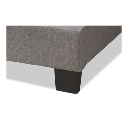 Vivienne Modern and Contemporary Light Grey Fabric Upholstered Queen Size Bed