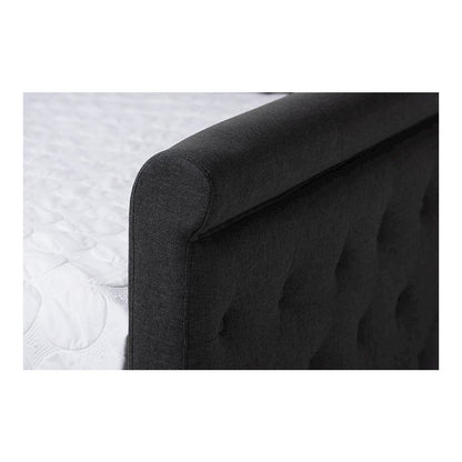 Amaya Modern and Contemporary Dark Grey Fabric Upholstered Queen Size Daybed