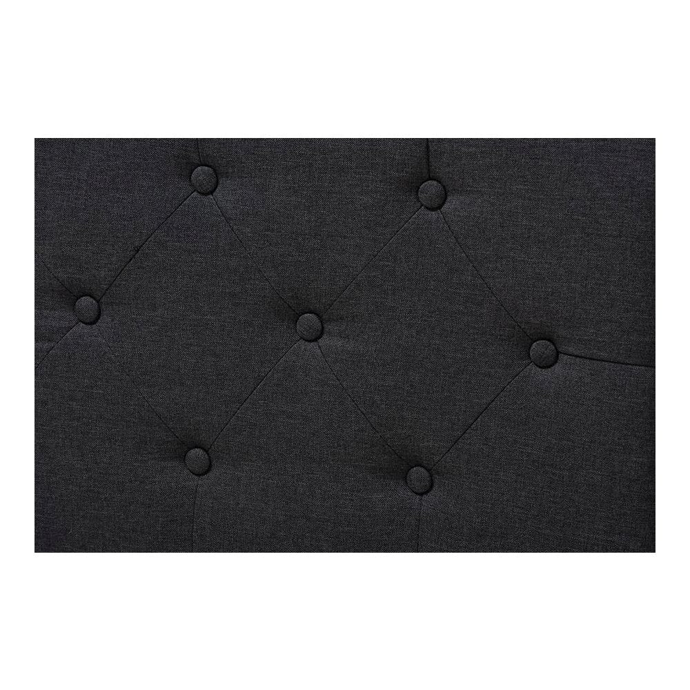 Amaya Modern and Contemporary Dark Grey Fabric Upholstered Queen Size Daybed