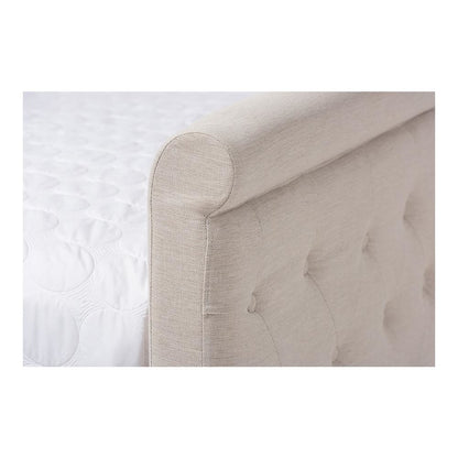Amaya Modern and Contemporary Light Beige Fabric Upholstered Queen Size Daybed
