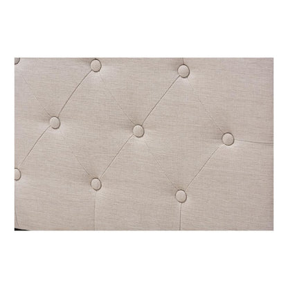 Amaya Modern and Contemporary Light Beige Fabric Upholstered Queen Size Daybed